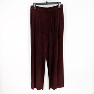 Harris Wallace New York‎ Petite Medium Elastic High Rise Wide Leg Pants Womens